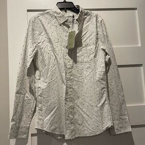 Men's White Patterned Shirt